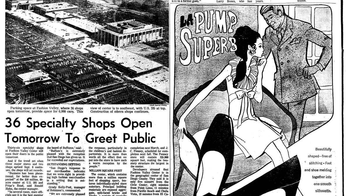 From the Archives: Fashion Valley opened 50 years ago - The San Diego  Union-Tribune