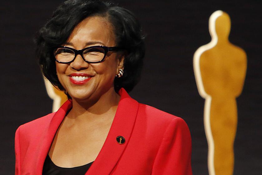 Cheryl Boone Isaacs, president of the Academy of Motion Picture Arts and Sciences, announces the nominations for the Academy Awards from Beverly Hills on Jan. 15, 2015.