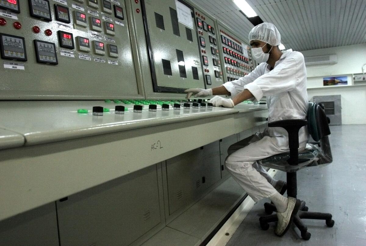 An technician works at the uranium conversion facility in Iran.