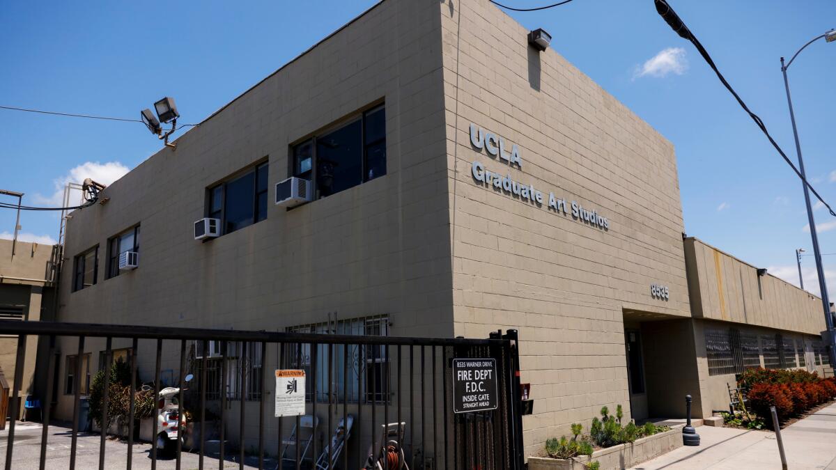 UCLA's graduate art studios, housed in an old wallpaper factory in Culver City, before expansion and renovation.