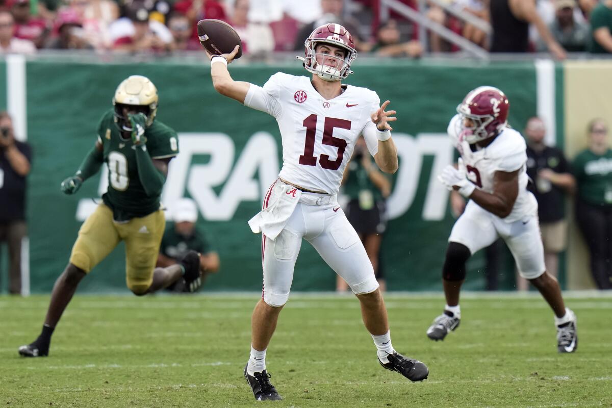 Simpson, Williams help No. 10 Alabama shrug off slow start and beat South  Florida 17-3 - The San Diego Union-Tribune