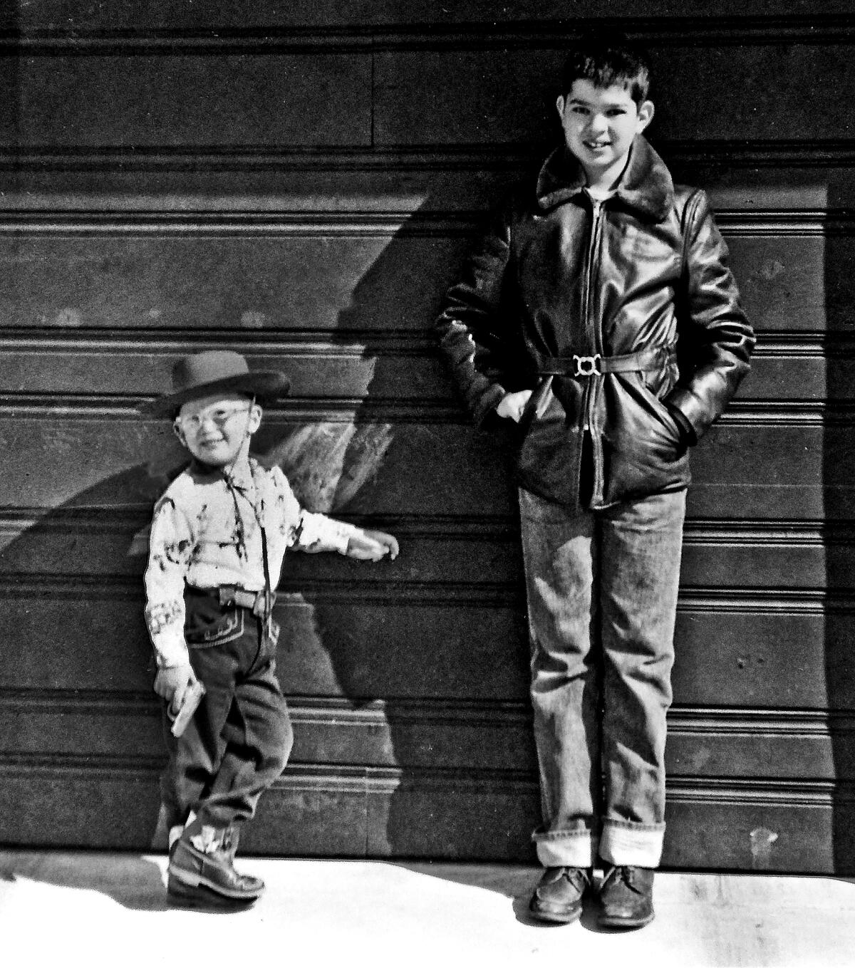 Steve Trimble, in cowboy duds, with his older brother Mike 
