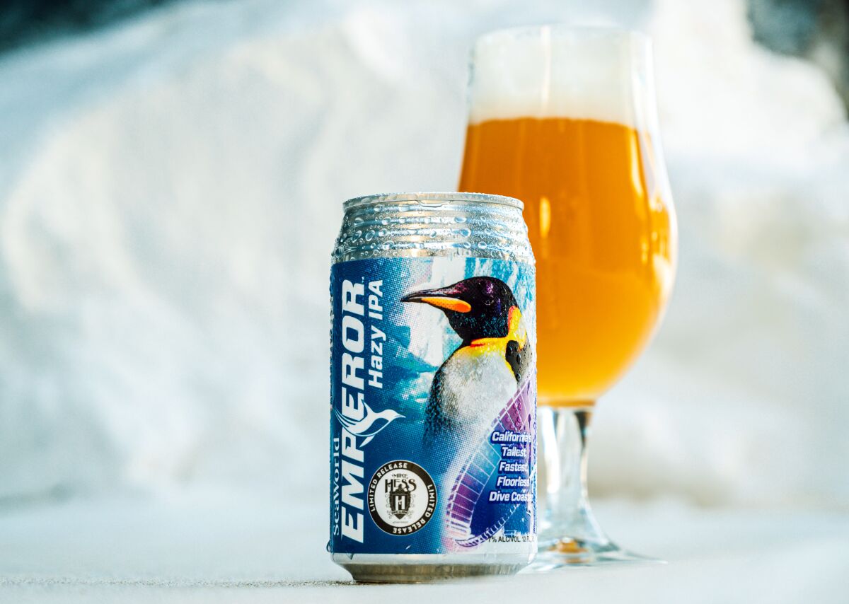 Emperor Hazy IPA from Mike Hess Brewing of San Diego is exclusively available at SeaWorld San Diego.