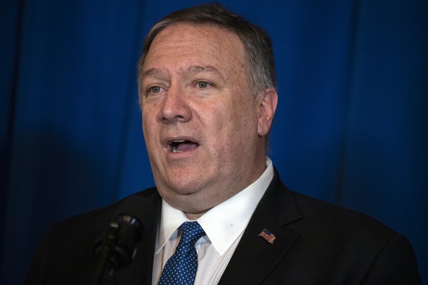 Secretary of State Michael R. Pompeo’s last overseas trip in late February was to Doha, Qatar, for the signing of the U.S.-Taliban peace deal he is now trying to salvage.