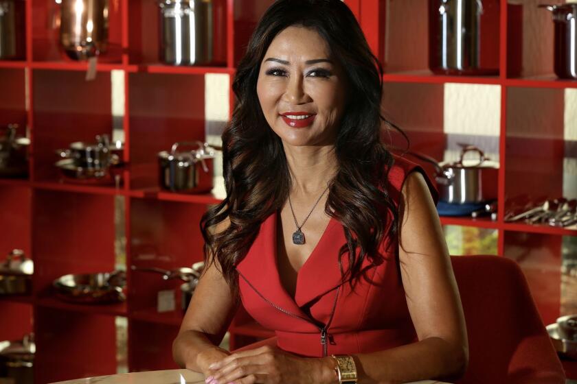 CARSON, CA. -- THURSDAY, JUNE 22, 2017 -- Lina Hu, 52, is chairman and chief executive of Clipper Corp., which supplies cookware, uniforms and other goods to companies in the retail, hospitality, delivery and food service industries. Carson-based Clipper, founded in 1994, projects revenue this year of about $40 million. Their clients include Burger King Corp., Target Corp., Home Depot Inc. and FedEx Corp. ( Rick Loomis / Los Angeles Times )