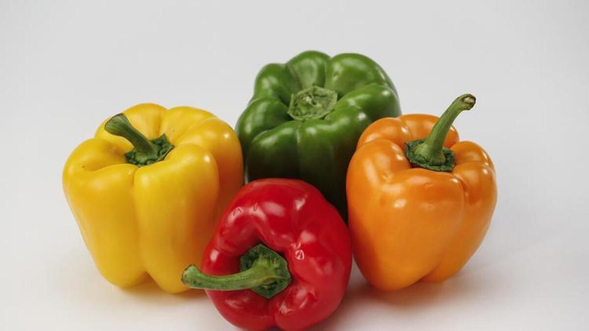 Colorful sweet bell peppers.