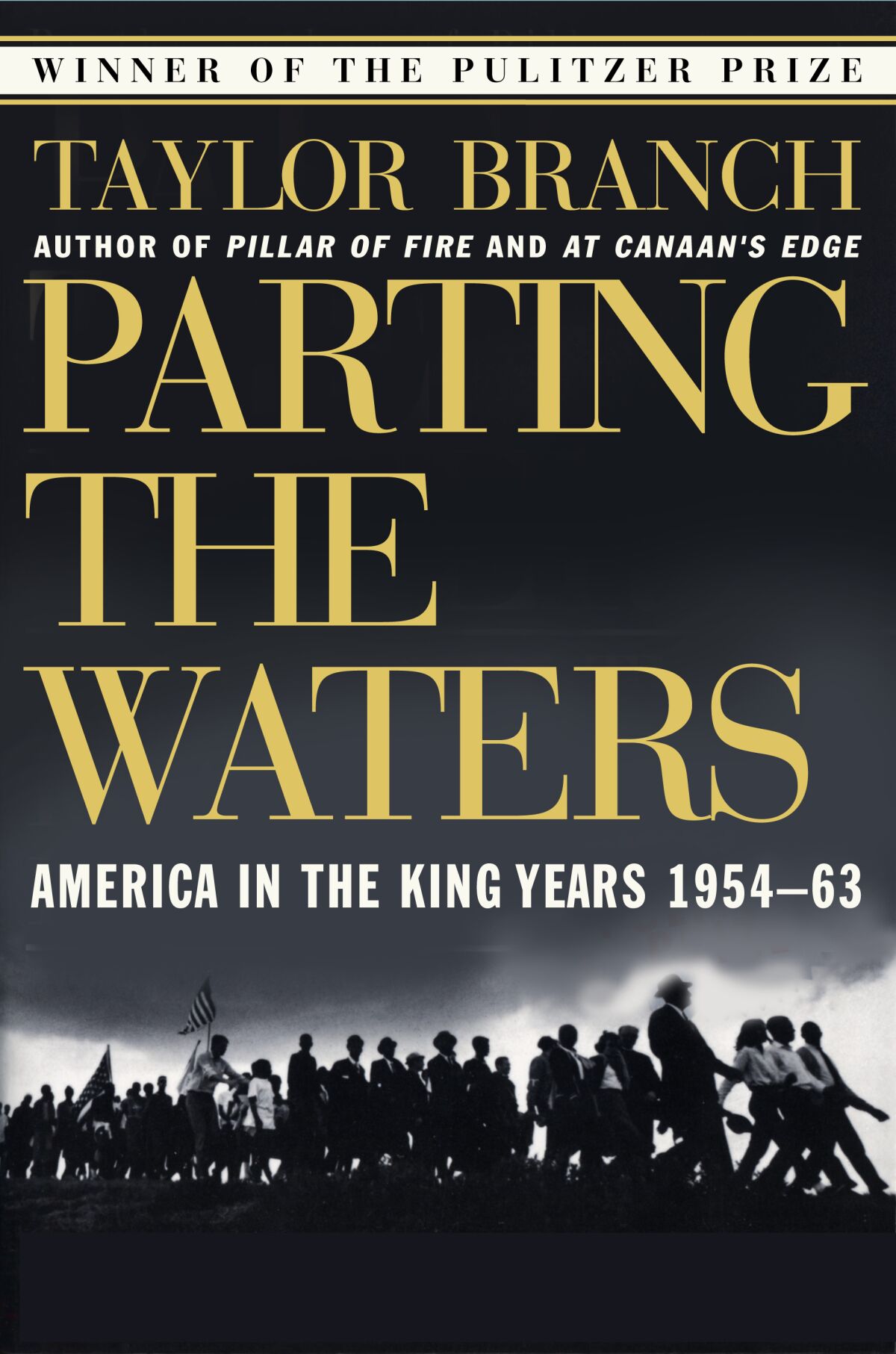 A book jacket for "Parting the Waters," by Taylor Branch. 