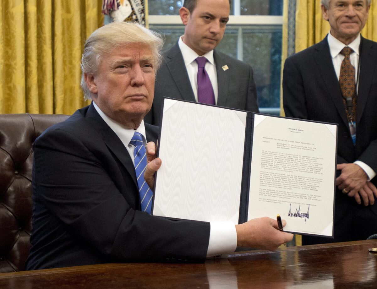 Trump signs three executive orders