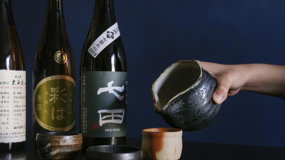 Tsubaki, a modern izakaya in Echo Park, offers a variety of craft, hard-to-find Japanese sake.