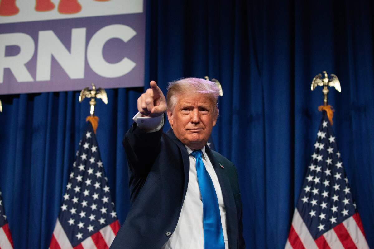 President Trump at the Republican National Convention. 