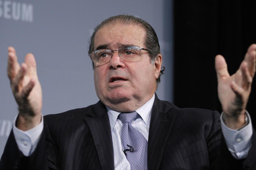 Supreme Court Justice Antonin Scalia participates at a forum at the Newseum in Washington in 2011.