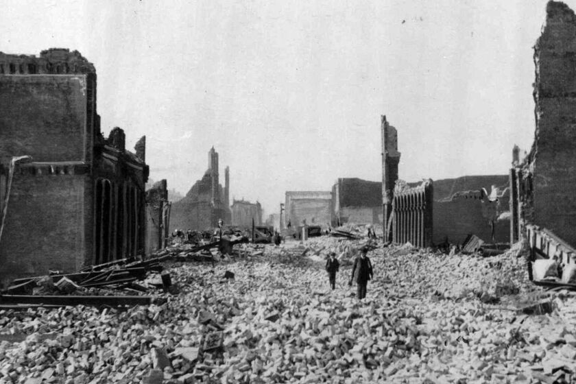 One of the worst natural disasters in U.S. history, the 1906 San Francisco earthquake and subsequent fires killed more than 3,000 people and left the city in ruins. The quake's magnitude has been estimated in recent years at 7.7 to 7.9. S.F. Rises Early to Mark 1906 Quake | What was the magnitude?