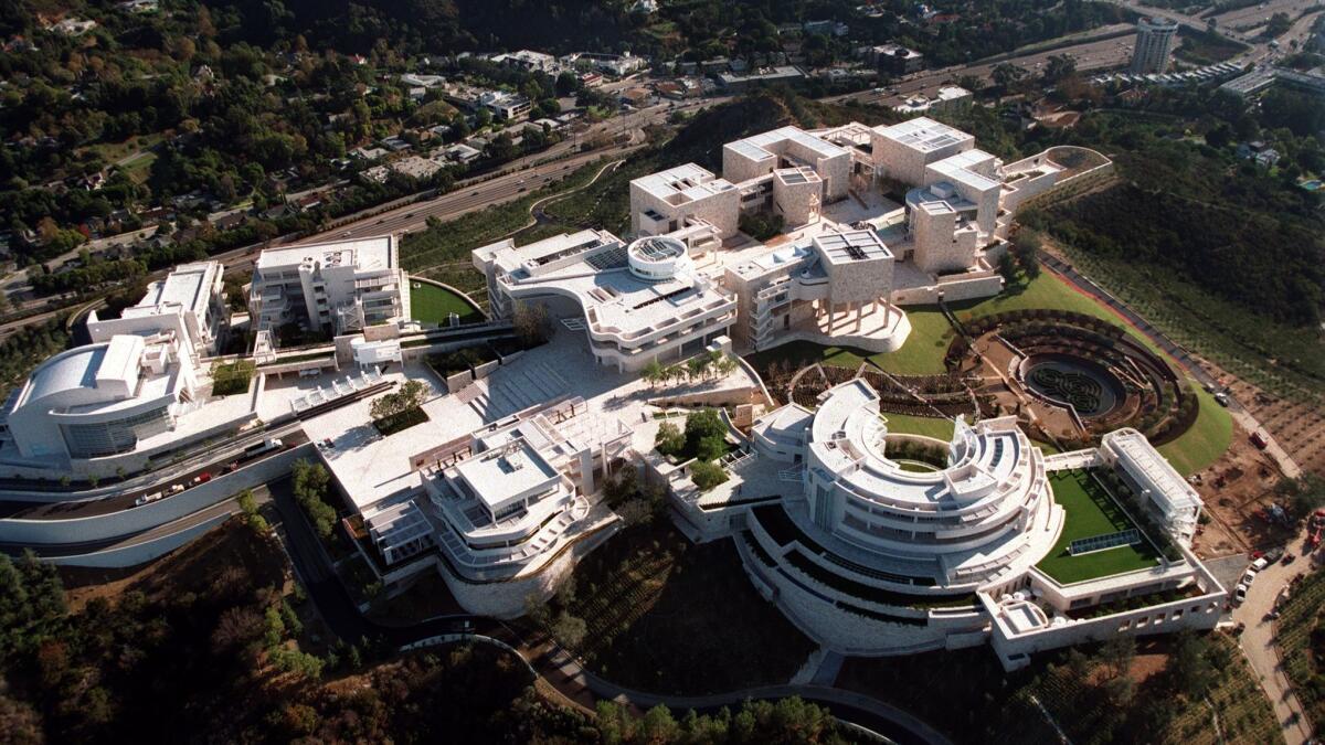 Aerial view of the Getty in 1997.