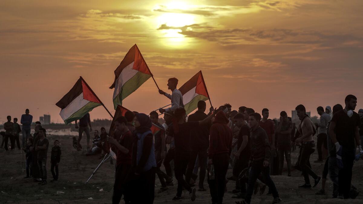 Palestinian protesters on Friday were involved in clashes near the border between Israel and the Gaza Strip.