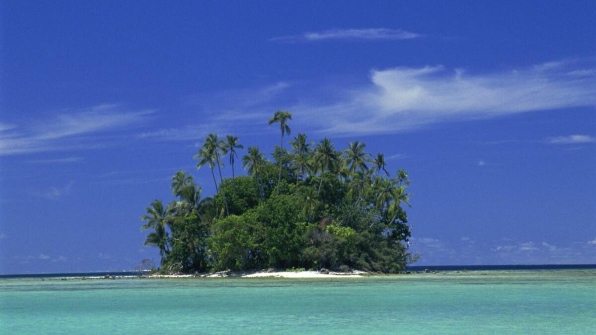 An uninhabited coral island in the Solomon Islands