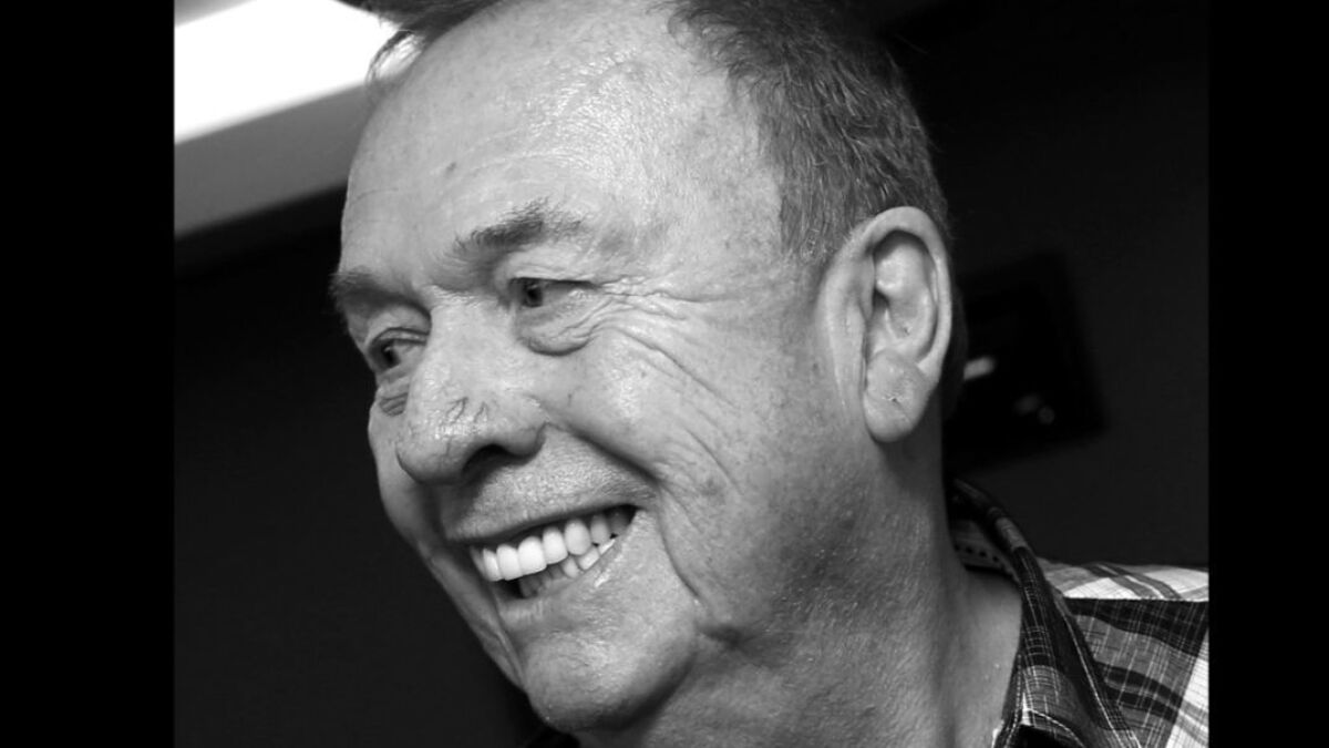 Geoff Emerick, who died Tuesday, is shown at The Breakfast of Champions during the 2018 NAMM show at the Anaheim Convention Center