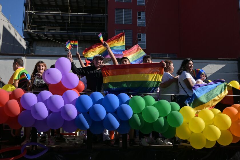 Tijuana, Baja California - June 25: More than 10,000 people showed up to the Gay Pride Parade in downtown Tijuana, Mexico on Saturday, June 25, 2022. (Carlos Moreno / The San Diego Union-Tribune)