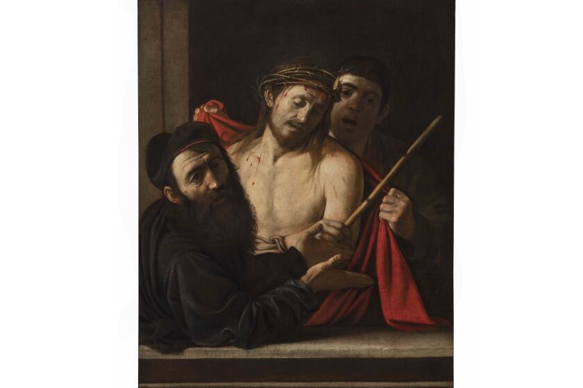 In this photo provided by the Prado Museum in Madrid on Monday May 6, 2024, Caravaggio's "Ecce Homo" is pictured. Spain’s Prado Museum has confirmed that a painting that was due to be auctioned in Madrid in 2021 is in fact a work by Italian Baroque master Michelangelo Merisi da Caravaggio that was considered lost. (Prado Museum, via AP)