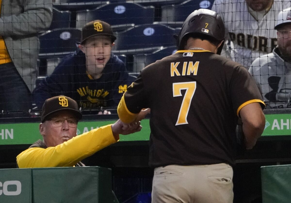 Padres Daily Kim's strength; Thompson's bigleague ABs; rankings rise