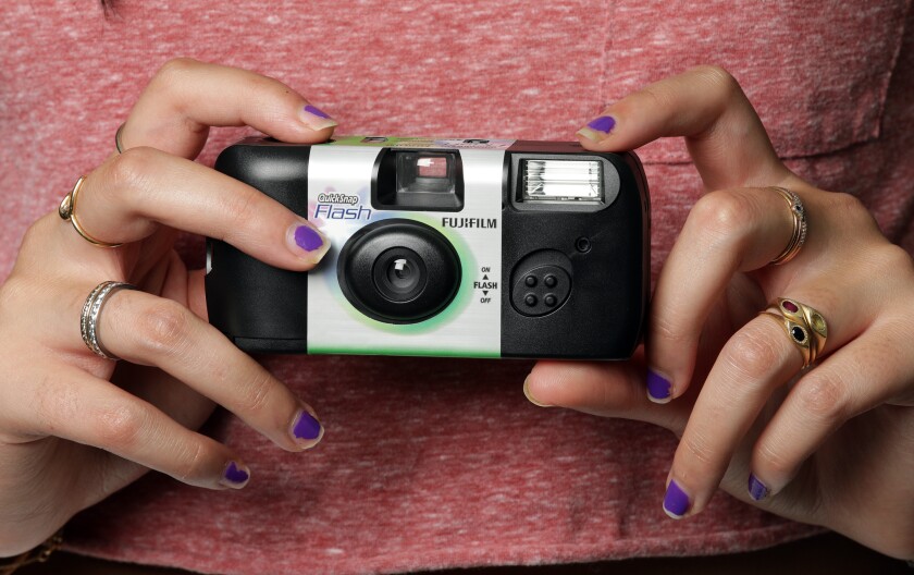 A Fujifilm disposable camera