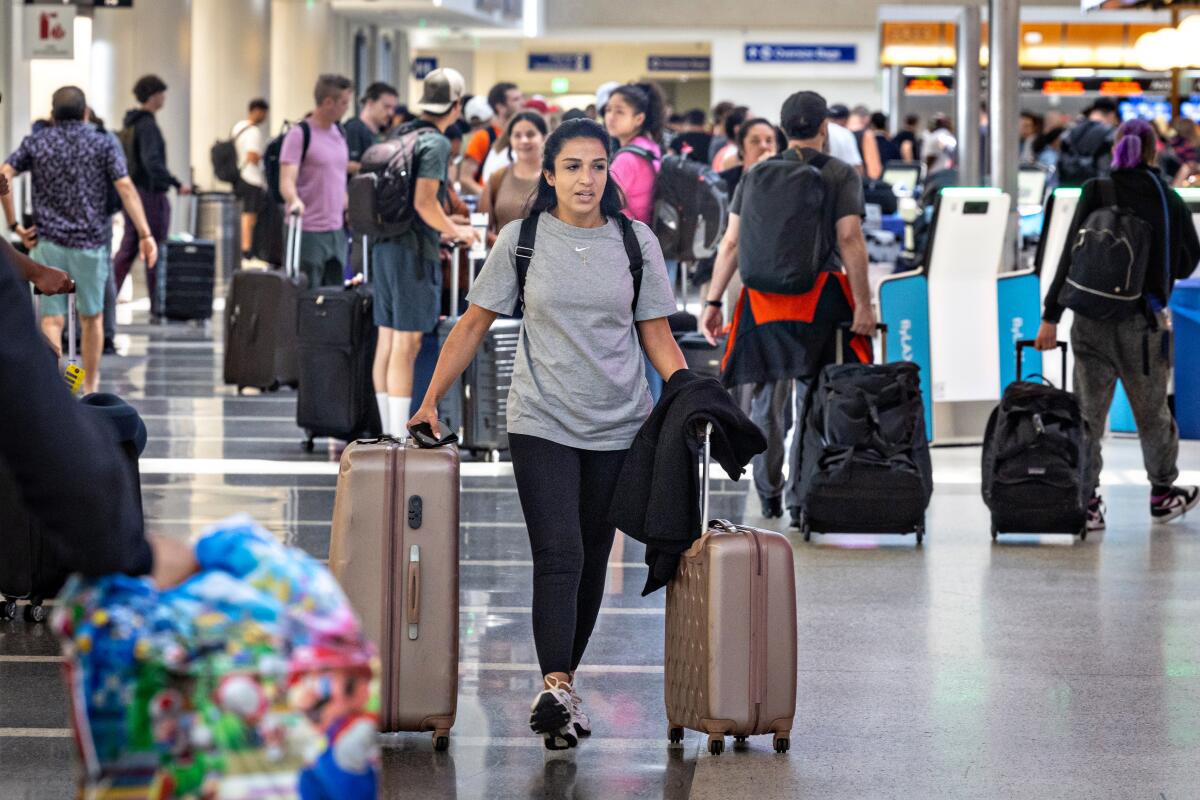 Travelers at LAX.