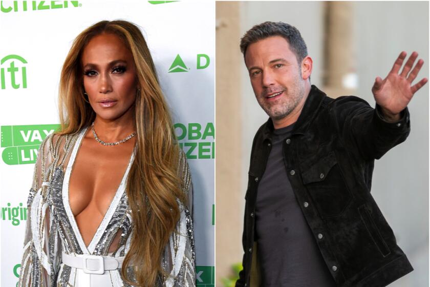 A diptych of Jennifer Lopez and Ben Affleck. Credit: Kevin Mazur/Getty Images; RB/Bauer-Griffin/GC Images