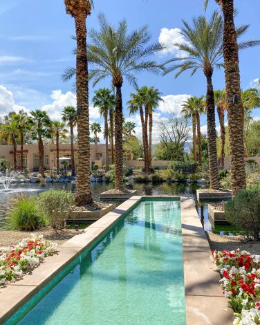 The reflecting pool at Agua Serena Spa.