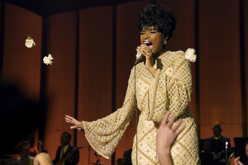 This image released by MGM shows Jennifer Hudson as Aretha Franklin in a scene from "Respect." (Quantrell D. Colbert/MGM via AP)