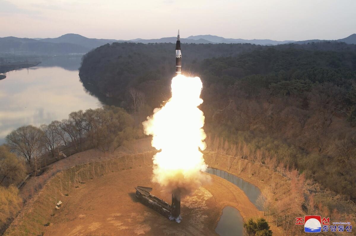 The test-fire of what North Korea says is an intermediate-range ballistic missile.