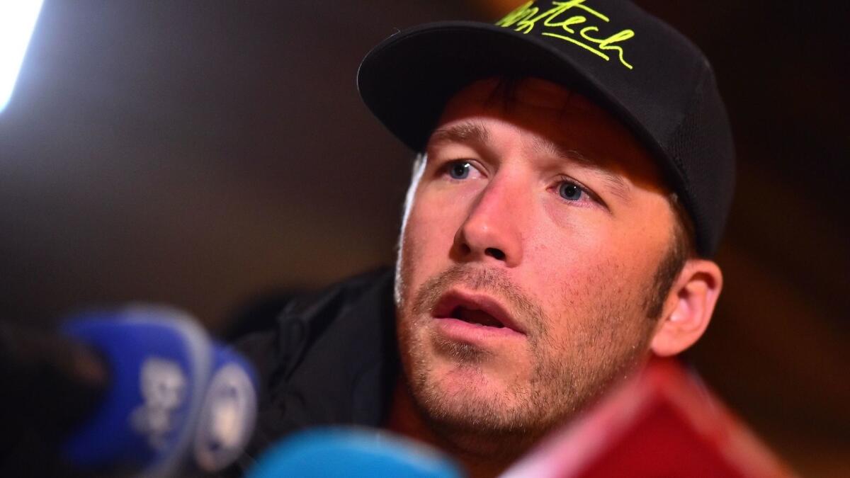 U.S. alpine skier Bode Miller addresses the media during a 2017 news conference. His 19-month-old daughter drowned over the weekend.