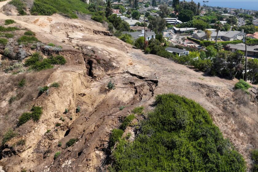 RANCHO PALOS VERDES, CA, Tuesday, September 3, 2024 - The Seaview neighborhood located in Portuguese Bend continues to suffer damage from continuing landslides as Southern California Edison has cut power to the area in an abundance of caution. (Robert Gauthier/Los Angeles Times)