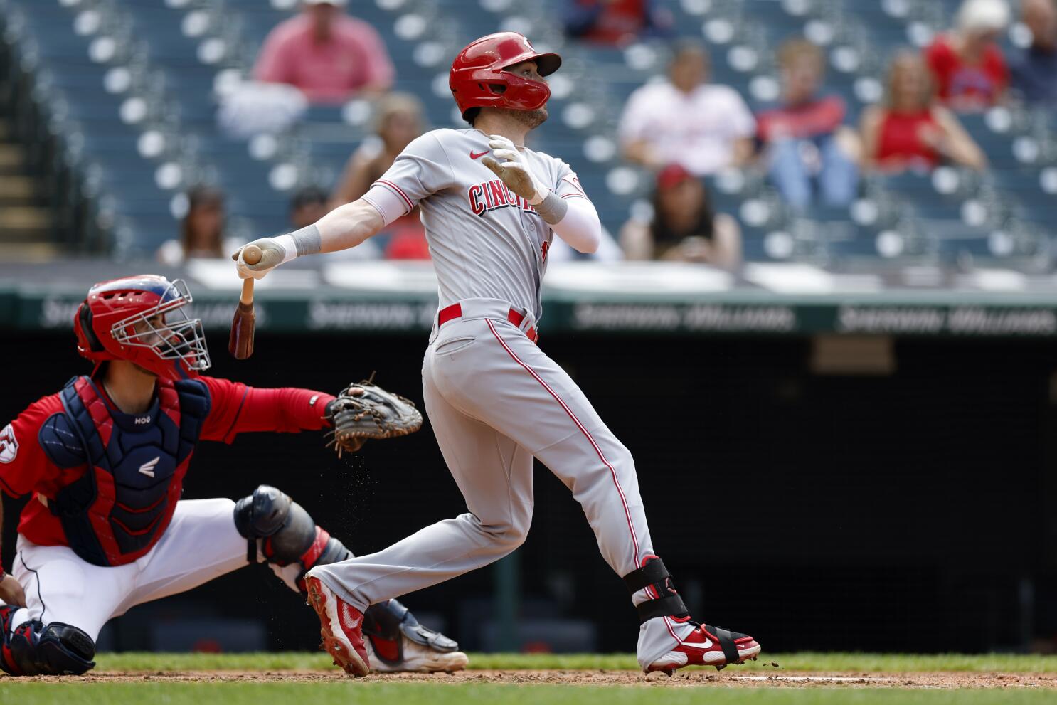 Naquin homers, Reds down Guardians 4-2 for 2-game sweep - The San