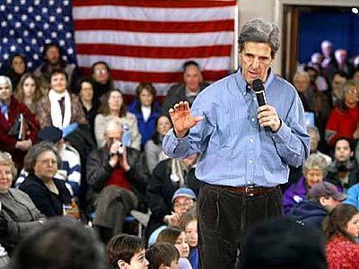John Kerry in Laconia, New Hampshire