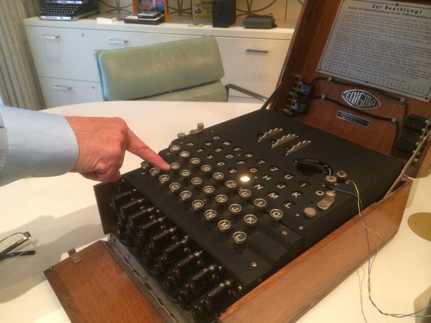 Enigma Machine From World War Ii Finds Unlikely Home In Beverly Hills Los Angeles Times