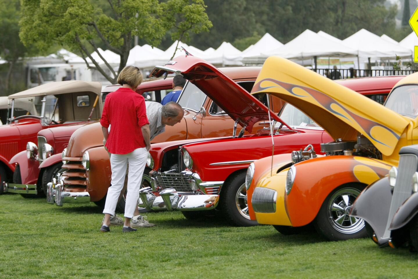 Attendees enjoyed the classic cars on display at the Kiwanis Club of La Canada A.M. annual community breakfast and car show at Memorial Park in La Canada Flintridge on Saturday, May 24, 2014.