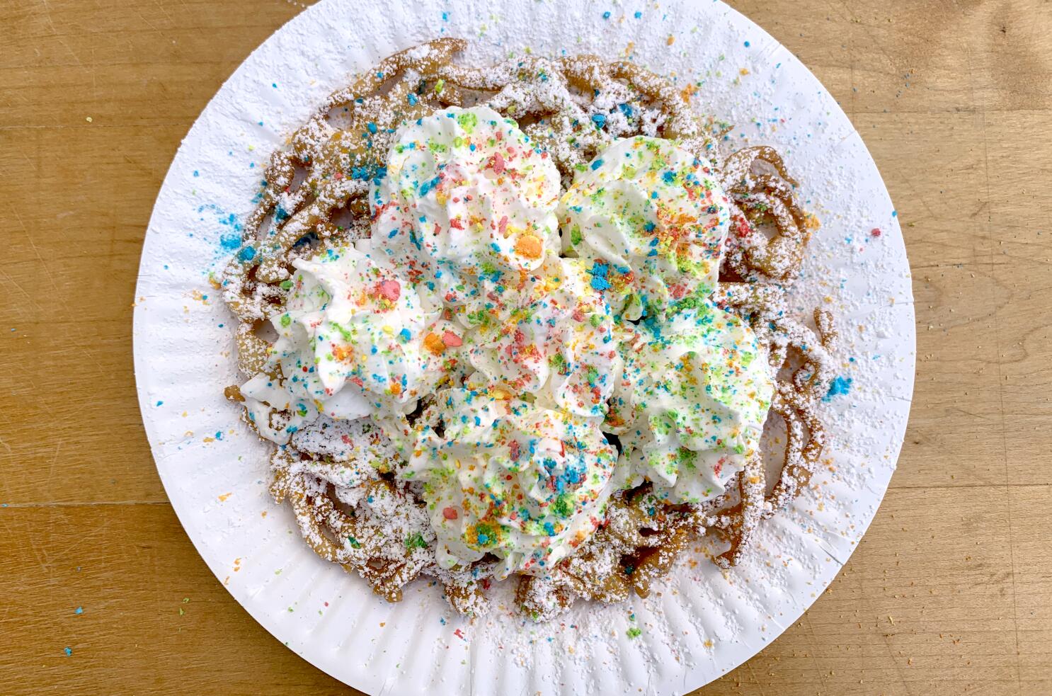 Rainbow Funnel Cake Recipe - Los Angeles Times
