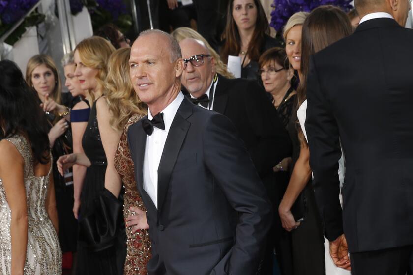 Michael Keaton arrives at the 72nd annual Golden Globe Awards at the Beverly Hilton Hotel. He later won in the category of lead actor, comedy or musical.