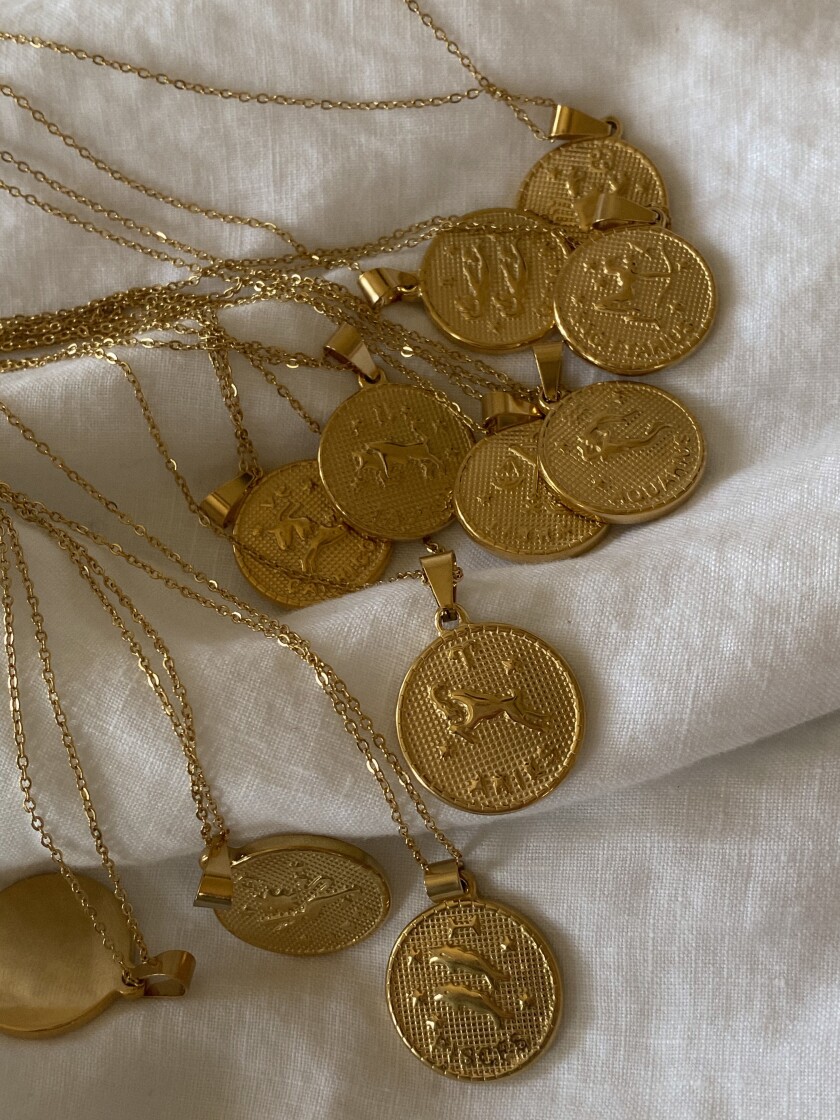 My Zodiac necklaces from Joiana Jewelry.