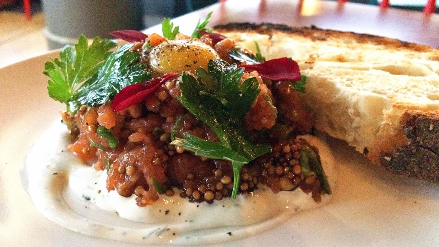 The salmon tartare at Catch and Release.