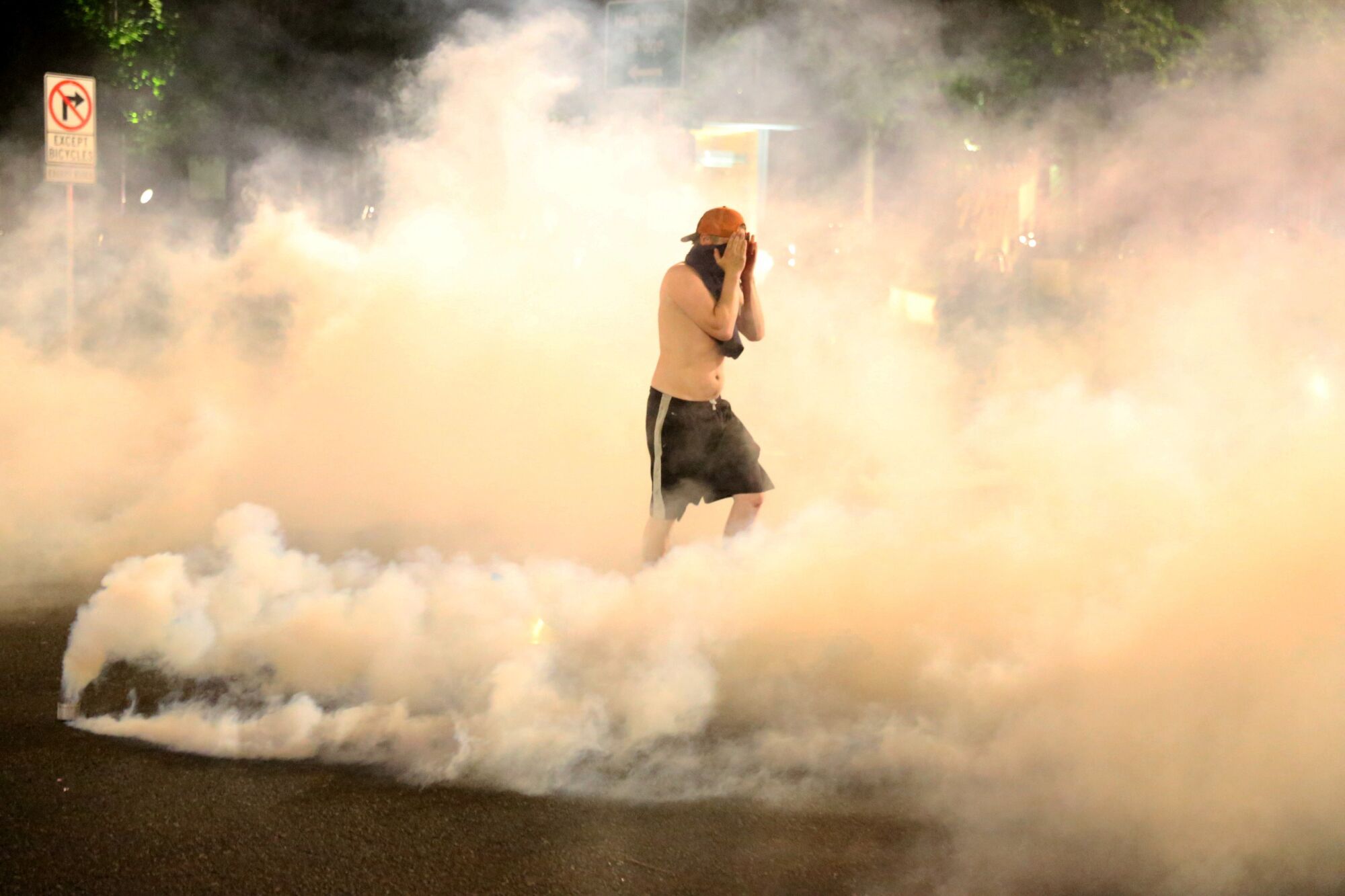 Tear gas in Portland.