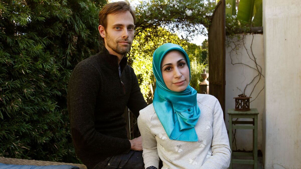 Tahereh Mafi and her husband Ransom Riggs, who is also a YA author.