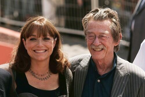 Karen Allen and John Hurt at the Cannes premiere of "Indiana Jones and the Kingdom of the Crystal Skull."