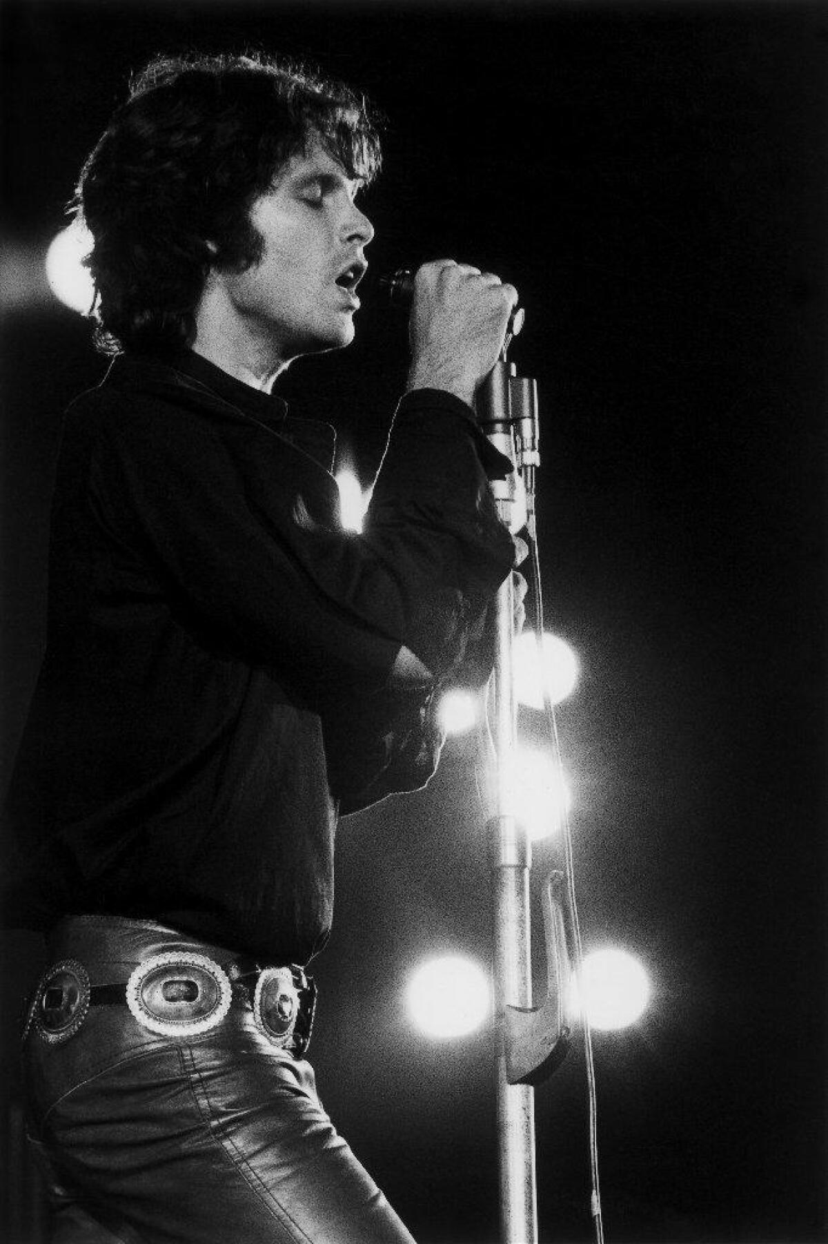 Jim Morrison performing at the Hollywood Bowl on July 5, 1968.