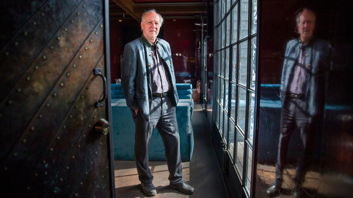 Director Werner Herzog at the Sunset Strip restaurant Estrella.