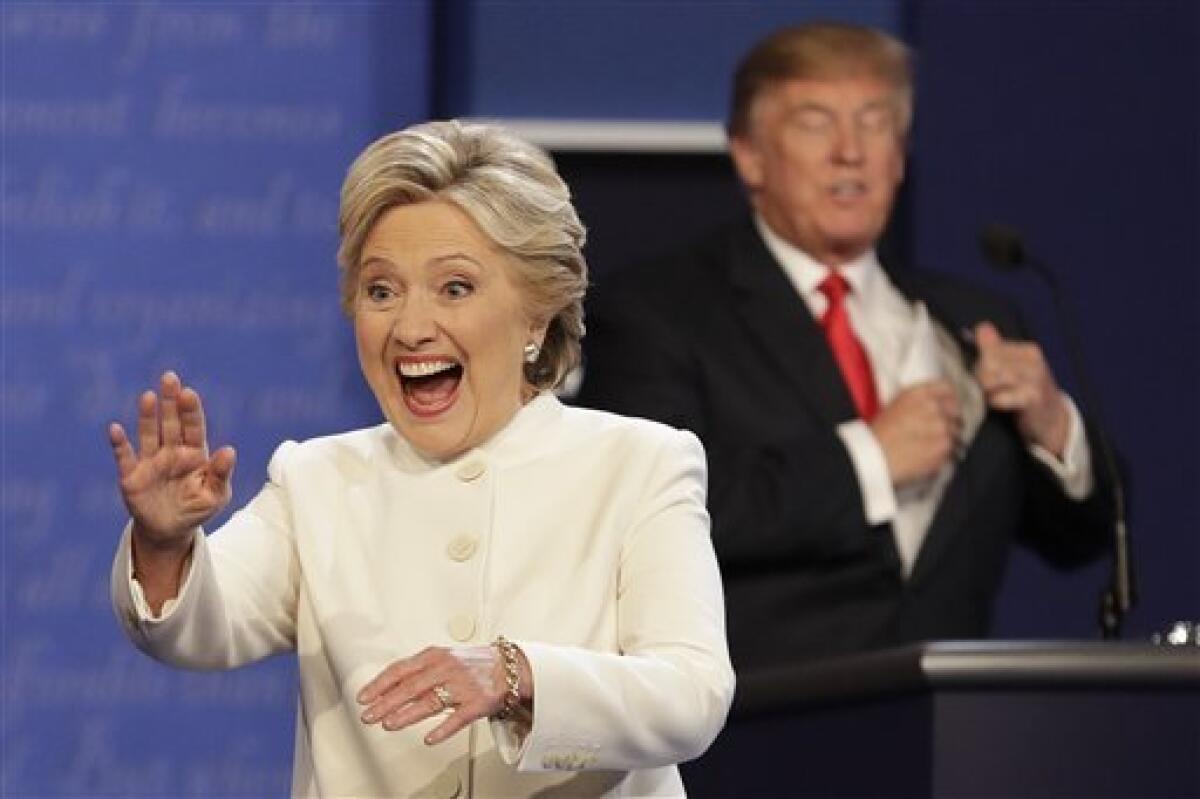 La candidata demócrata a la Casa Blanca, Hillary Clinton, ganó este miércoles el tercer debate a su rival republicano, Donald Trump, con un margen de 13 puntos (52 % a 39 %), el menor de los tres cara a cara, según una encuesta de la CNN.