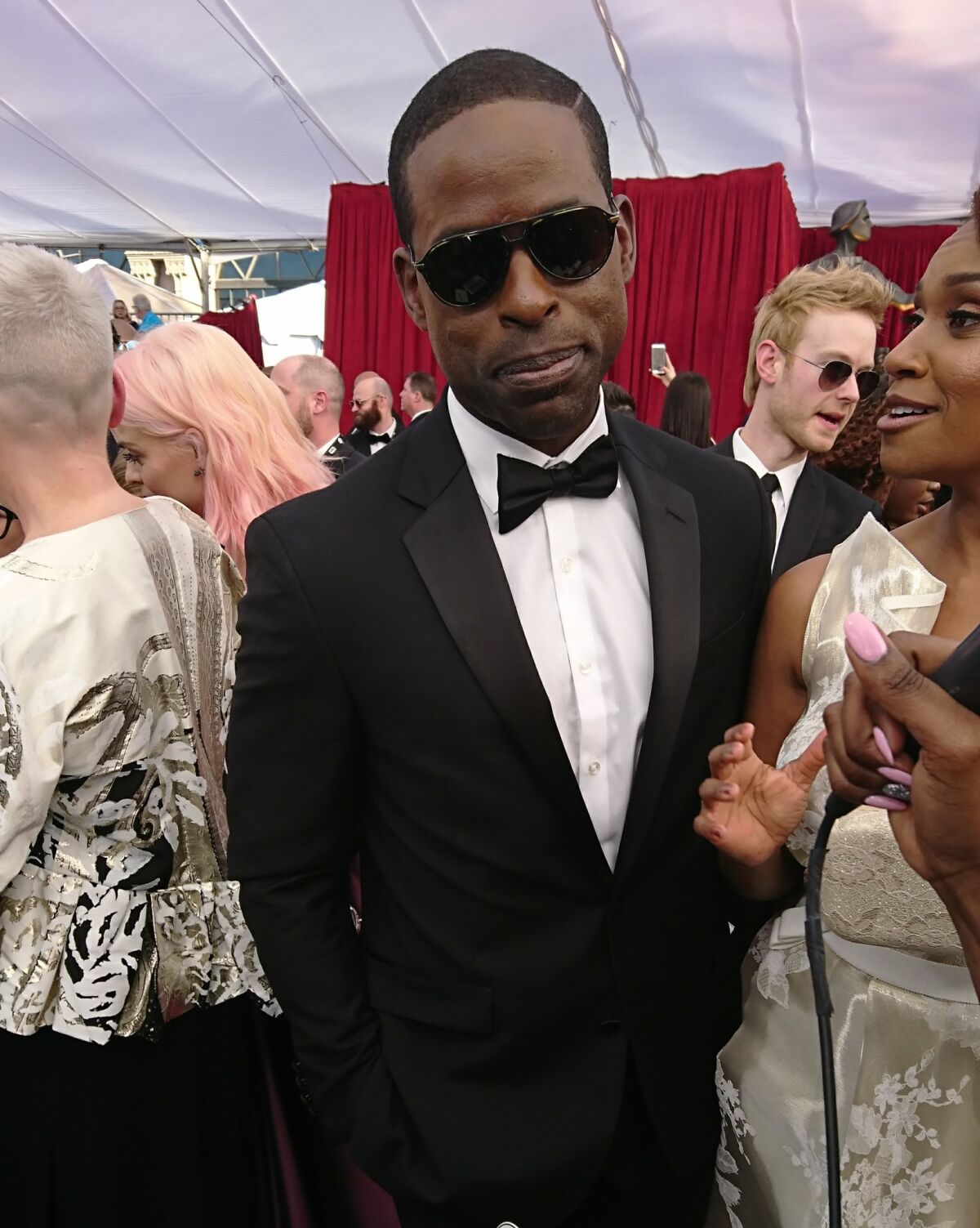 Sterling K. Brown on the Screen Actors Guild Awards red carpet.