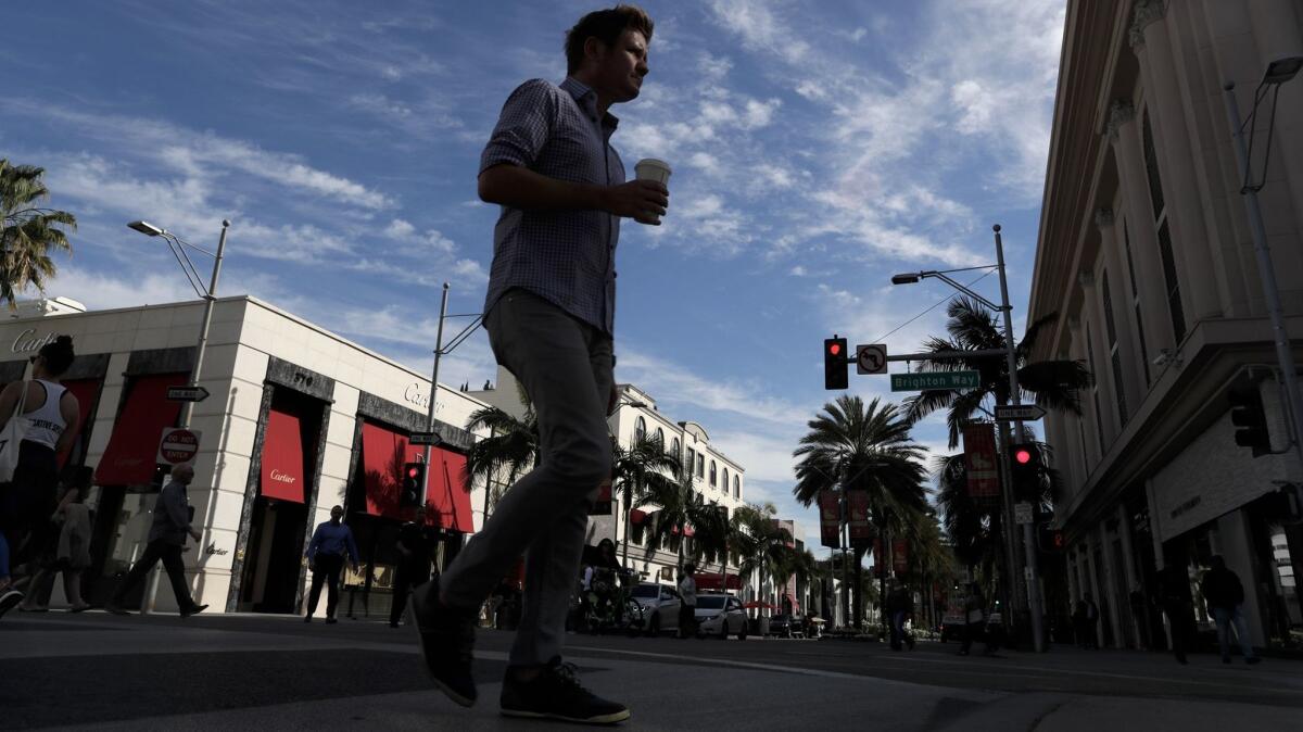 The corner of Brighton Way and Rodeo Dr., where where a major earthquake fault has been found to run below.