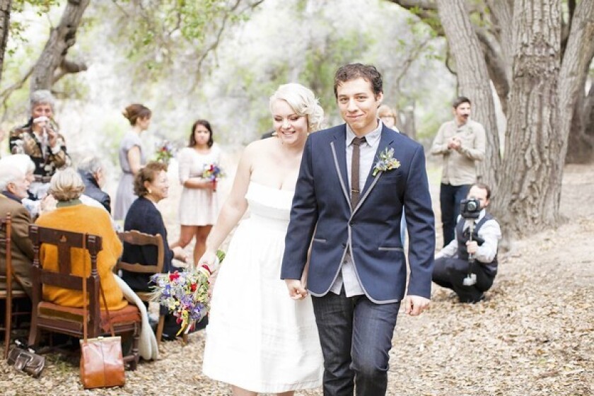 Angeles National Forest provided a rustic setting for Star and Duncan O’Bryan’s 2011 wedding.