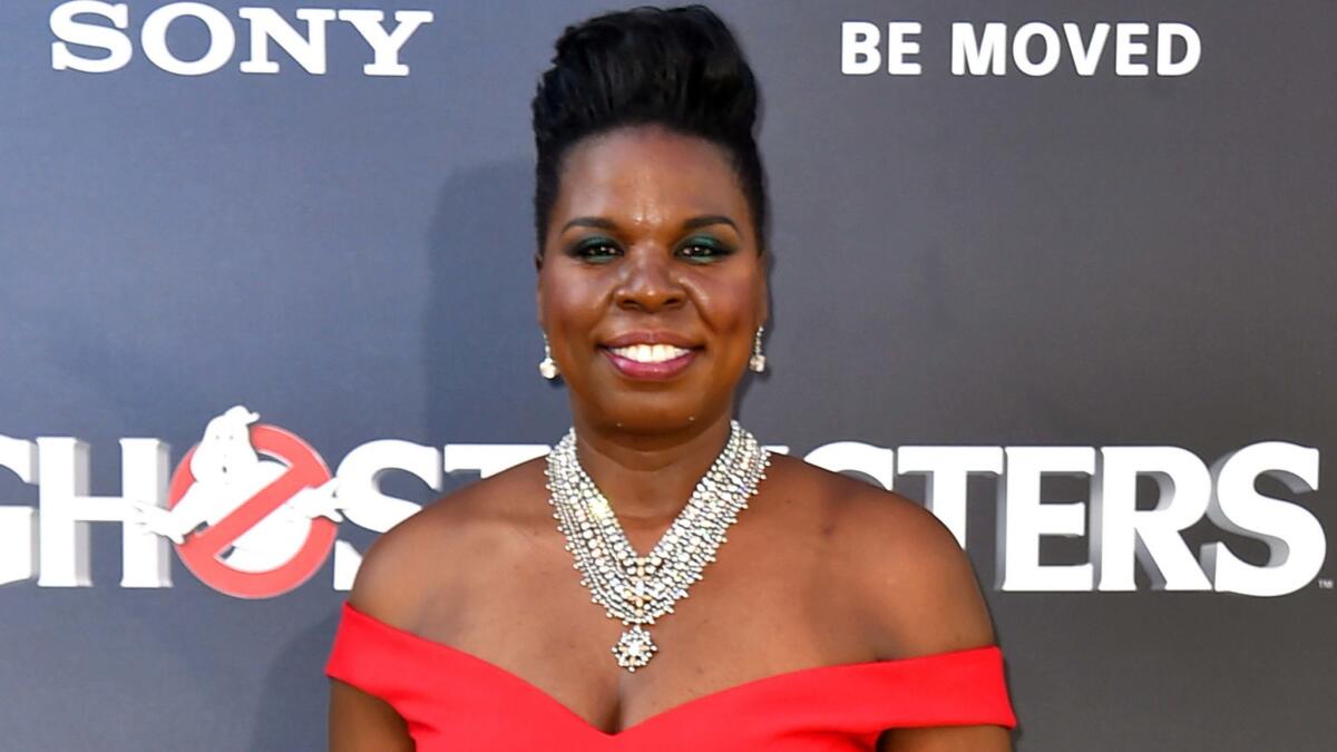 Leslie Jones' website was taken down Wednesday after nude photos and ID were stolen from her iCloud account and posted there.