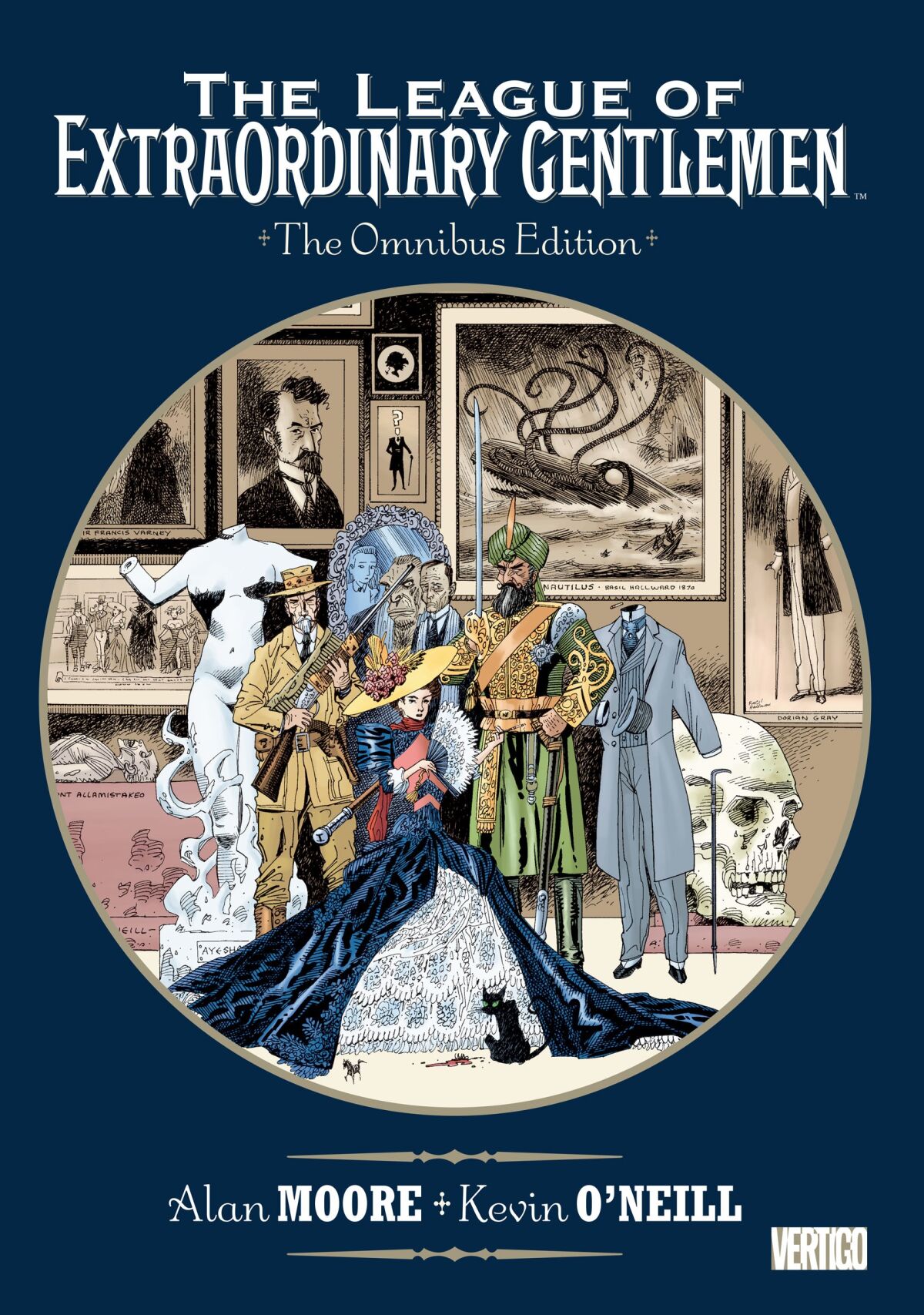 The cover of "The League of Extraordinary Gentlemen" Omnibus compilation by Alan Moore and Kevin O'Neill.